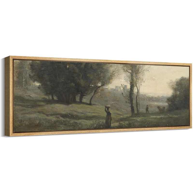 «Pastoral Elegance Tranquil Countryside», H 20 po x l 60 po, Naturel