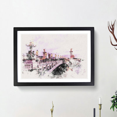 Pont Alexandre III Bridge in Paris France - Picture Frame Painting Print