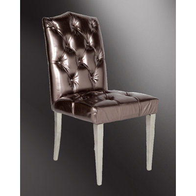 Chaise Shinny en bronze avec pieds argentés