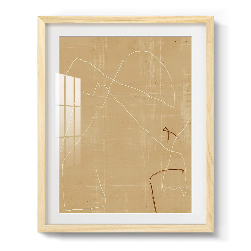 Sediments II, peinture sur papier encadrée, Naturel