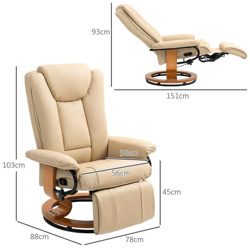 78cm Wide Swivel Home Theatre Recliner