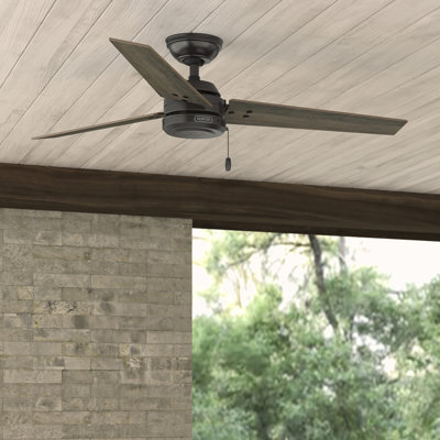 52" Cassius 3 - Blade Outdoor Standard Ceiling Fan with Pull Chain