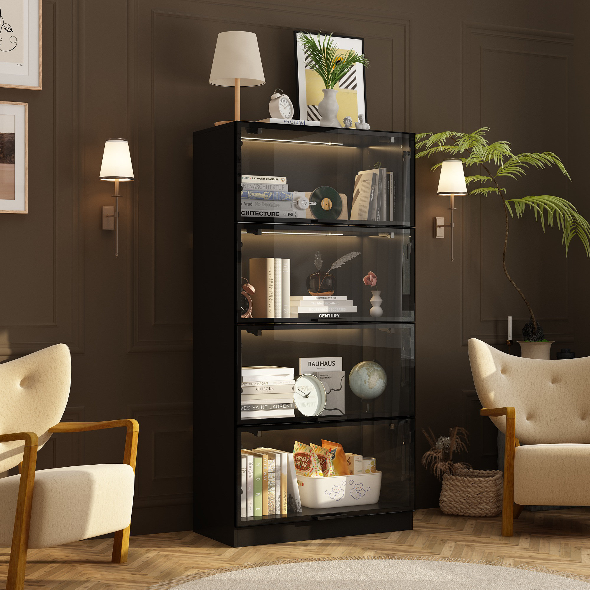 BKB365 63" H Display Case With Light | Wayfair Deals