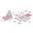 Starlights LED Canopy Metal Doll Bed with Bedding - Pink