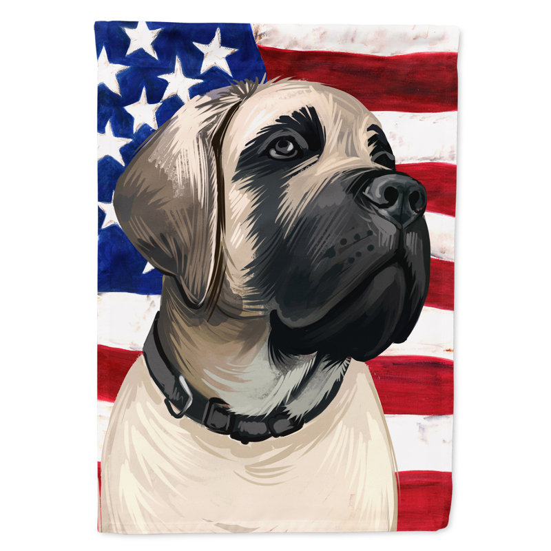 Polyester à 2 côtés 28 x 40 po drapeau maison, Mastiff anglais