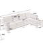 Banc de jardin moderne beige - modulaire à 4 compartiments avec rangement pour salon modulaire en L:-121095111