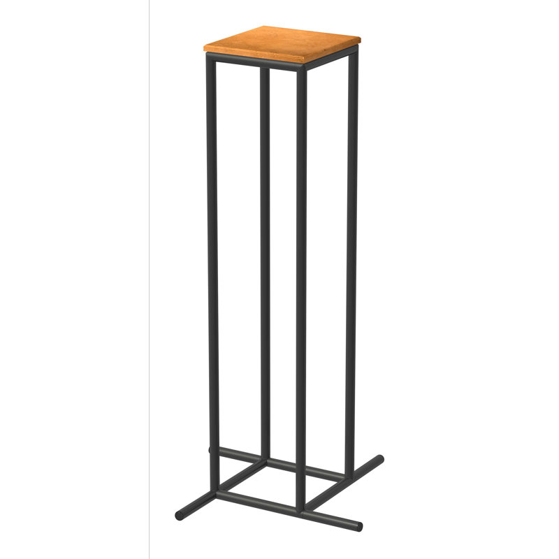 Holmestrand End Table, Dark Cherry, Black
