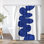 Americanflat 71x74 Shower Curtain - Blue Abstract Design - Indigo Vine by Chaos & Wonder Design