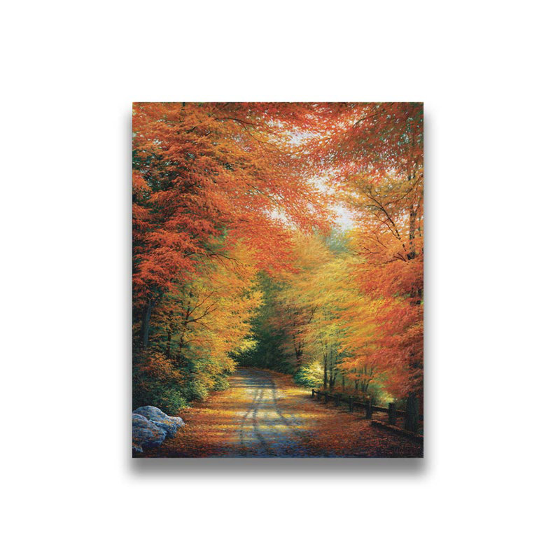 «Autumn in New England» par Charles White, Toile tendue, Non, H 16 po x l 20 po x P 1,5 po