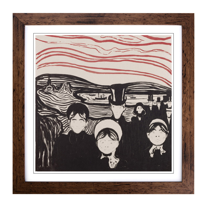 Edvard Munch - Single Picture Frame Painting, Walnut