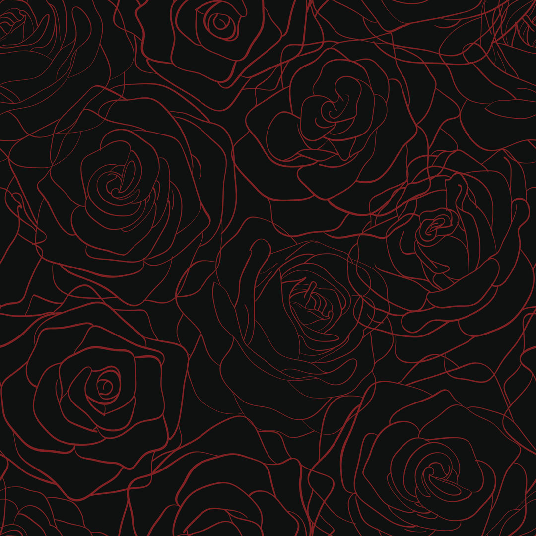 Leinwandbild Red Roses Background von Hulinska_Yevheniia