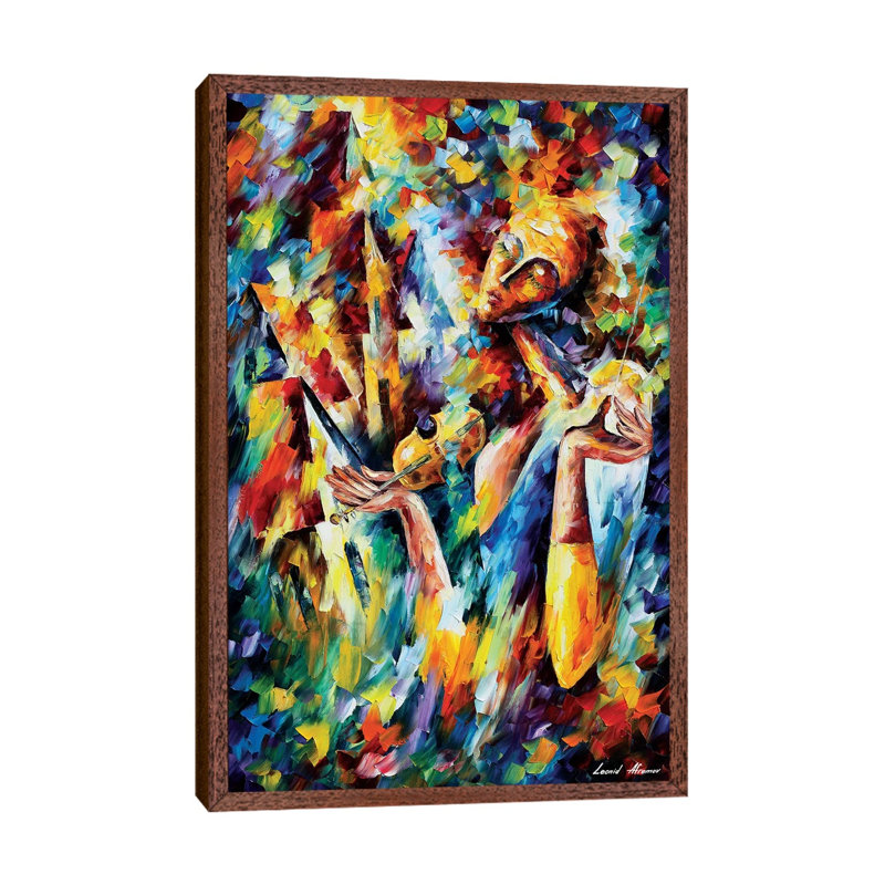Sweet Dreams by Leonid Afremov - Painting on Canvas, Classic Brown Wood Framed Canvas, 101.6 cm H x 66.04 cm W