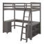 Lit mezzanine, cadre de lit mezzanine en bois avec bureau en U, armoire, tiroirs et tablettes de rangement-1361858849-1361858878