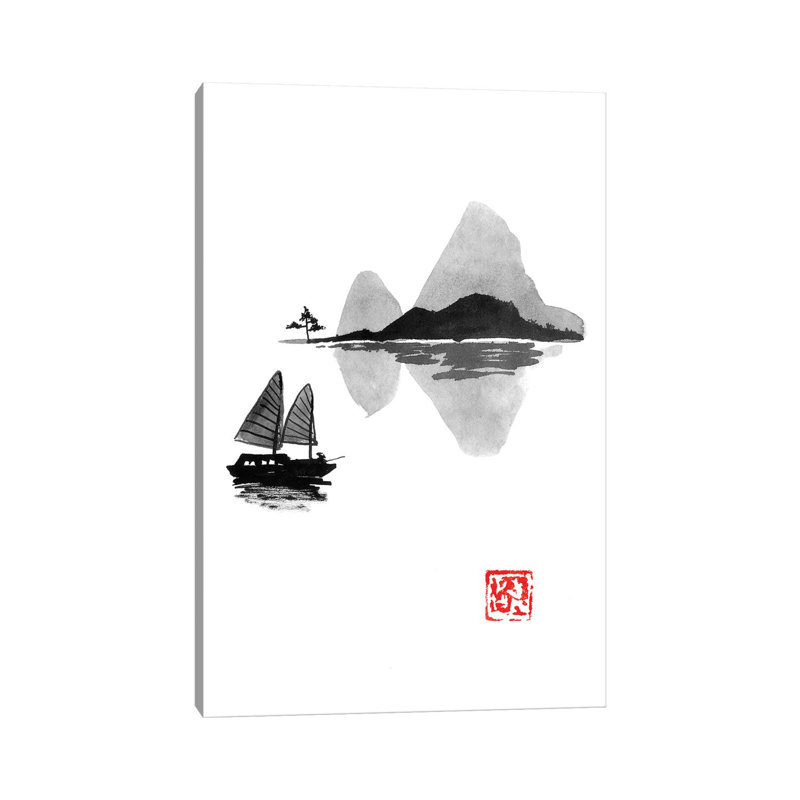 Tree Island by Péchane - Painting on Canvas, Wrapped Canvas, 66.04 cm H x 45.72 cm W x 1.91 cm D