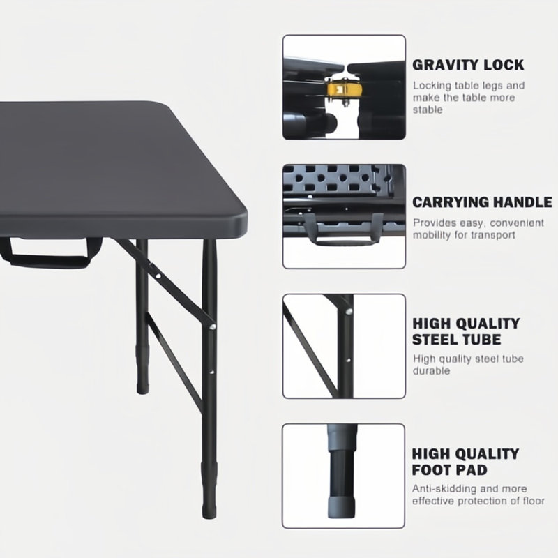 124.97cm Adjustable Folding Table