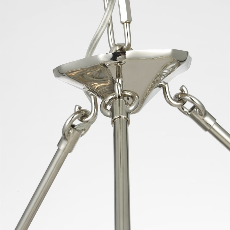 AERIN Rhine 36" Ring Chandelier with Crystal, Polished Nickel