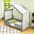 Wood Floor Bed with Canopy-590168349