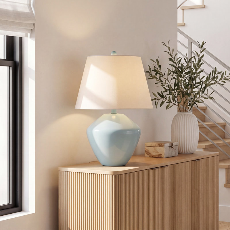 Marron Ceramic Table Lamp, Green
