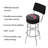 Swivel Upholstered Counter Stool with Metal Frame