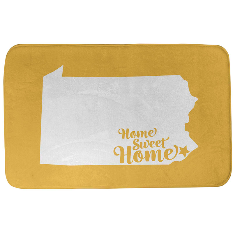 Tapis pour salle de bain philadelphia doux, l 17 po x L 21 po, Jaune