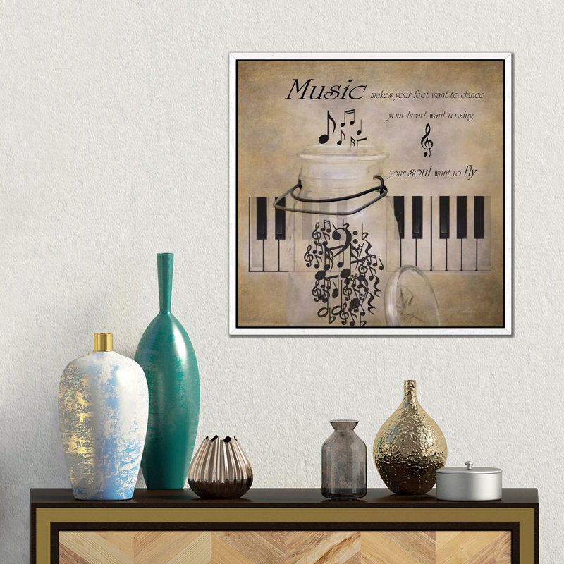 Music by Robin-Lee Vieira - Gallery-Wrapped Canvas Giclée on Canvas, White Framed, 45.72 cm H x 45.72 cm W