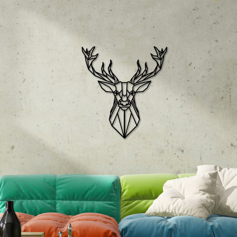 Élégant accessoire mural en métal noir, 23,6 po x 25,6 po | Fabrication 100% métal, épaisseur: 0,05 pouce | Parfait pour la décoration intérieure, l'esthétique moderne, le design durable et élégant pour n'importe quelle pièce
