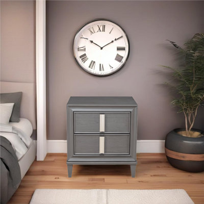 Edeline 2 Drawer Nightstand, Dark Grey by Willa Arlo Interiors
