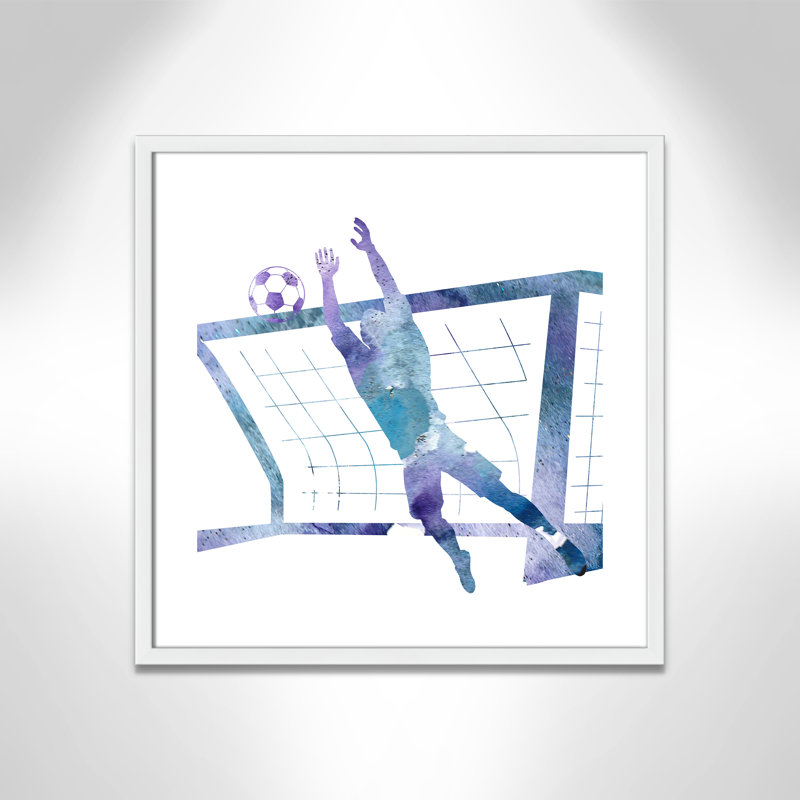 Fille de football 2, H 23,5 po x l 23,5 po x P 1,19 po, Encadré de boîte blanc