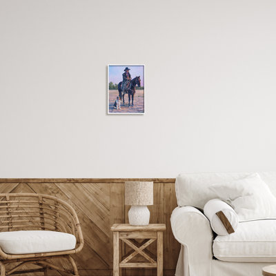 " Cowboy In Rural Landscape " by Â© David Graham Painting Print
