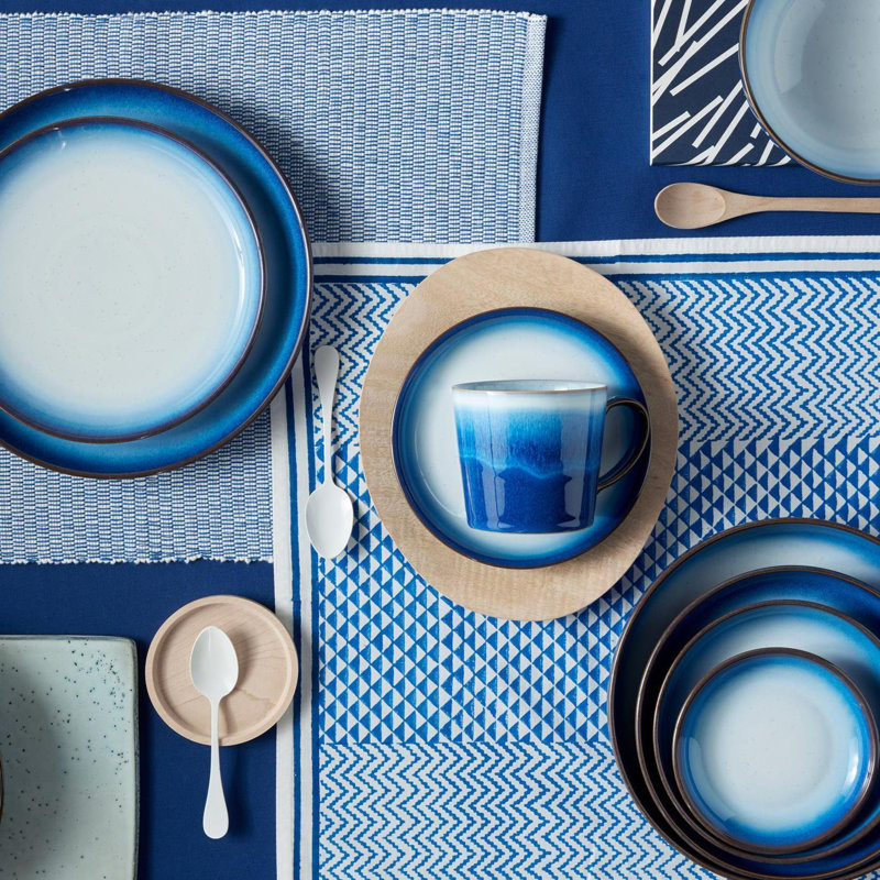Denby Blue Haze Coupe Medium Plate, Blue