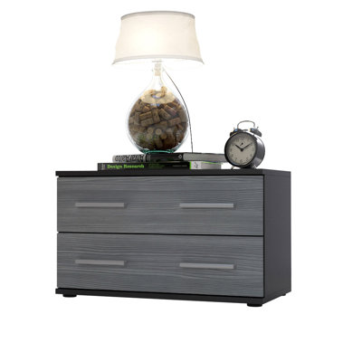 Janney 59.99cm W Wood Bedside Table