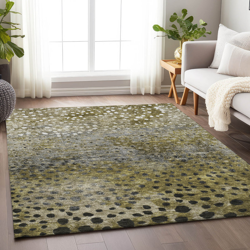 Tapis d'intérieur / extérieur lavable brun Nuvane , 9 pi x 12 pi