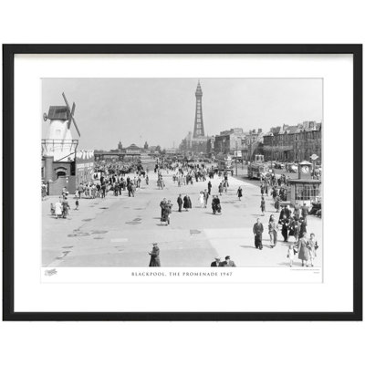 Blackpool, The Promenade 1947 - Single Picture Frame Print