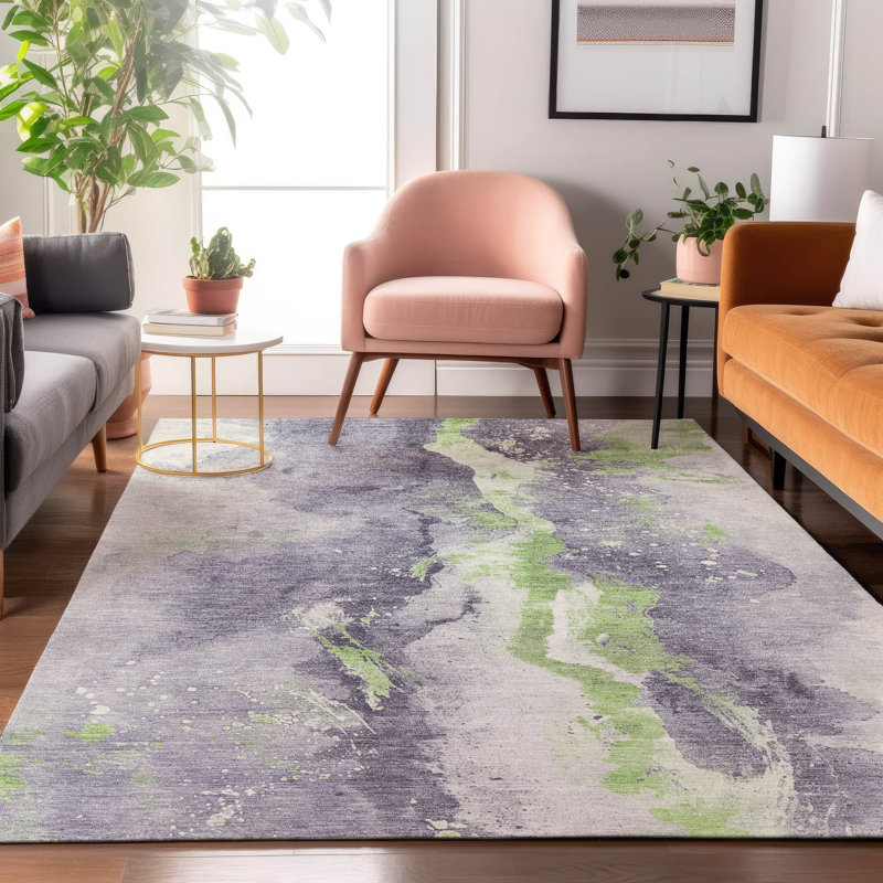 Premium Machine Washable Varroville AMF1712 Abstract Rug, Rectangle 10' x 14'