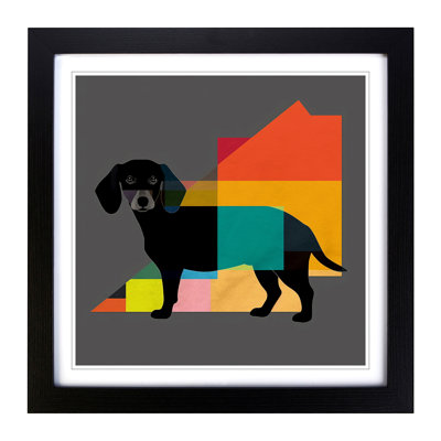 Dachsund Suprematism - Framed Print