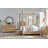 Retreat Pole Rattan King Upholstered Poster Bed withCanopy-95851090-95851089