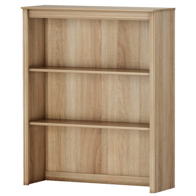 Scarlett Oak Bookcase With 2 Open Shelves, 33.9'' W（No Cabinet & Must  Pair with the lower half of the Scarlett series）
