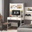 Bureau d'ordinateur l 40 po avec huche et armoire Shona-341136045