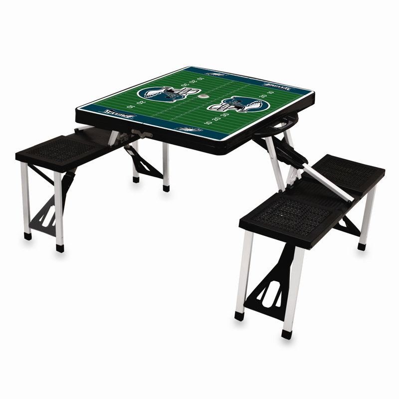 Philadelphia Eagles Black Rectangular Sports Theme Picnic Table
