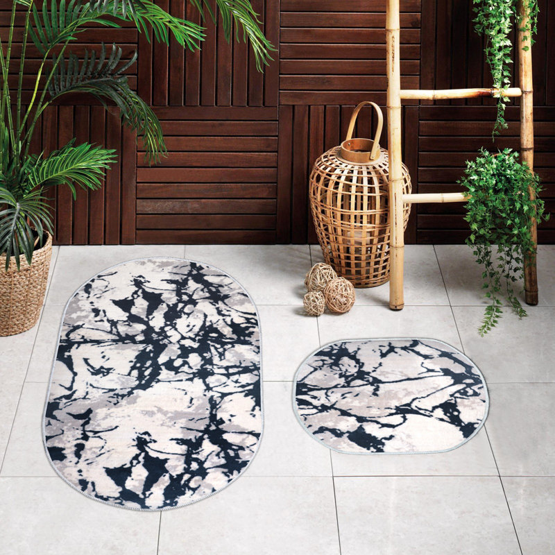 Ensemble de tapis de bain 2 pièces Bolduc, Blanc