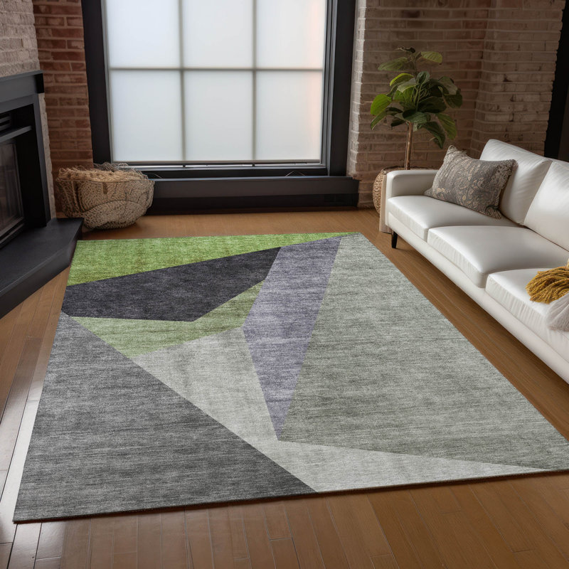 Tapis intérieur / extérieur Killingly avec envers antidérapant, Rectangle de 10 pi x 14 pi