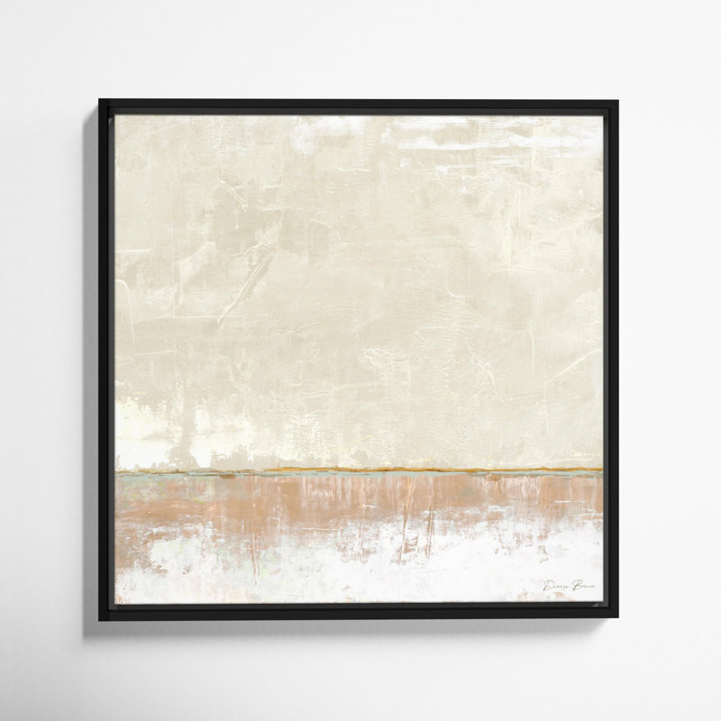 Better Days 2 - Floater Frame Print on Canvas, 17.5" H x 17.5" W, Espresso