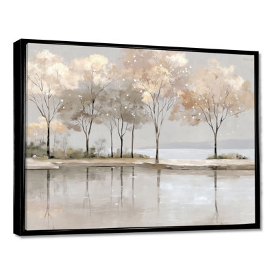 Golden Sunset Trees In Winter - Winter Tree, reproduction sur toile, art mural doré saisonnier