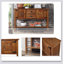 Solid Wood Sideboard Console Table With 2 Drawers, Cabinets, And Bottom Shelf For Retro Style Storage In Living And Dining Rooms-1725629393