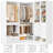 55”-79”Closet System Organizer With Drawers, Pants Rack,Cube Storage And Hanging Area-558382137