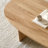 Cream wind log solid wood end table-110438647