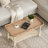 Deio French Farmhouse Coffee Table Natural Tray Top Sofa Table