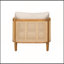 Fauteuil d'extérieur rembourré avec osier jaune confortable