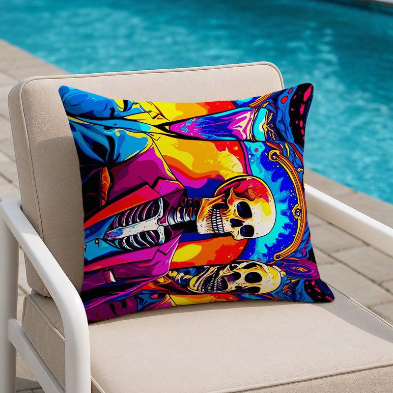 Plasma Dream Indoor And Outdoor Pillow, Square 16"