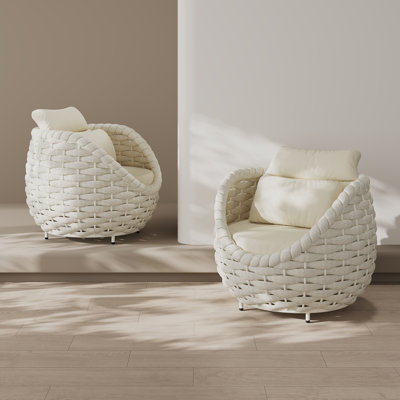 Ensemble de 3 chaises longues d'extérieur pour 2 personnes avec table basse